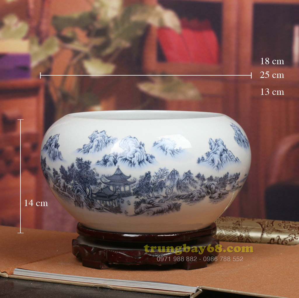 Bình gốm sứ cảnh đức - giang tây trang trí phong thủy văn phòng, phòng khách tb-161