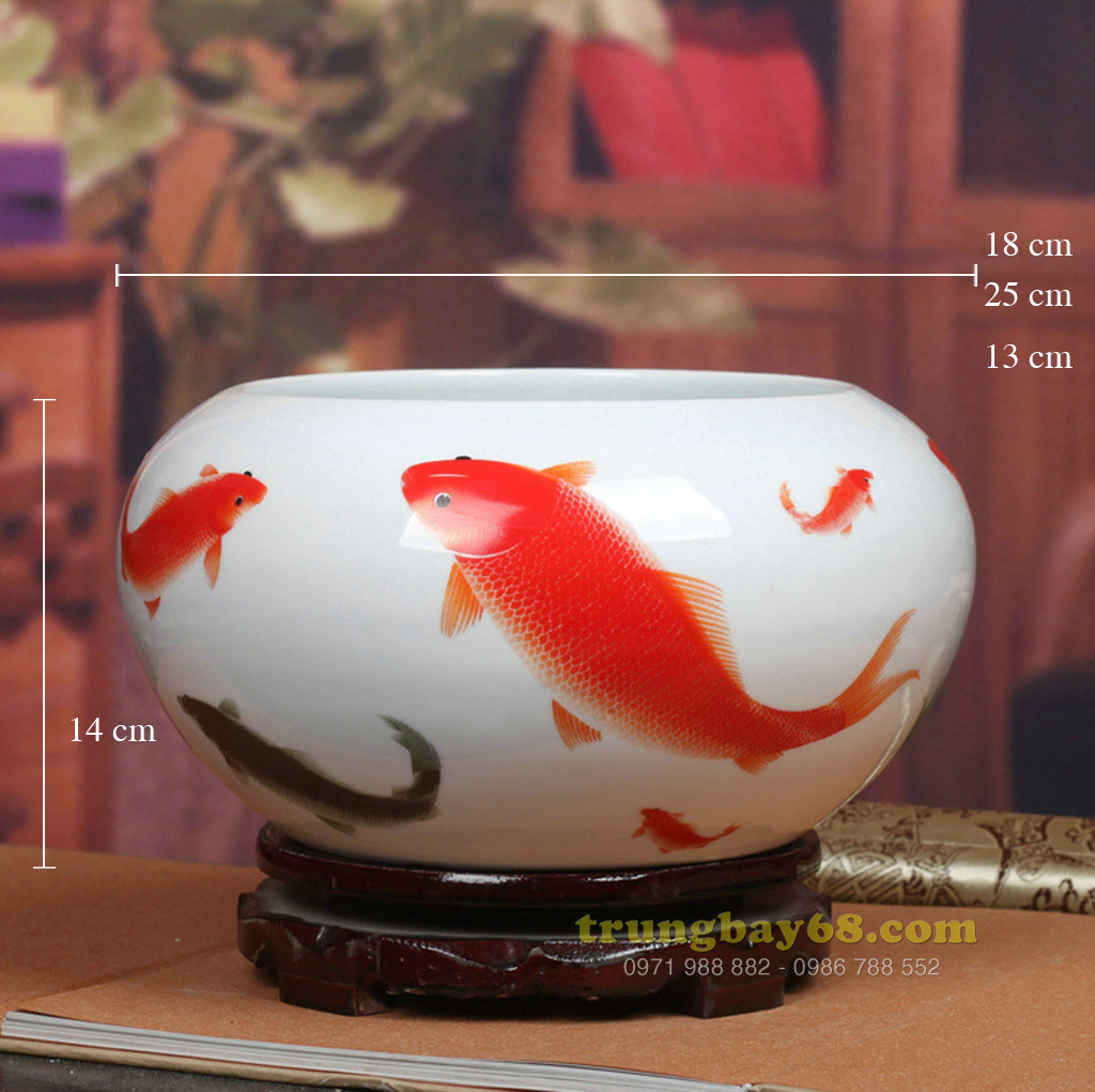 Bình gốm sứ cảnh đức - giang tây trang trí phong thủy văn phòng, phòng khách tb-159