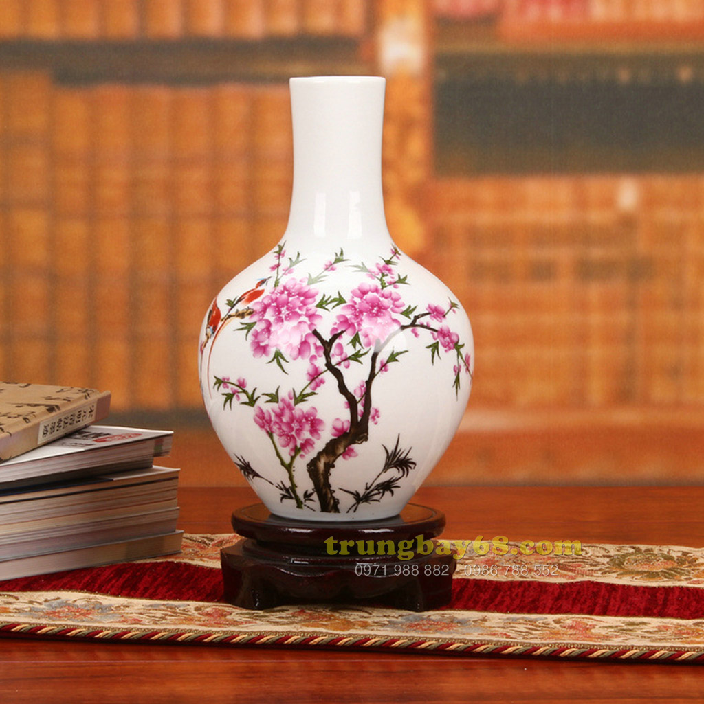 Bình gốm sứ cảnh đức - giang tây trang trí phong thủy văn phòng, phòng khách BPT-003