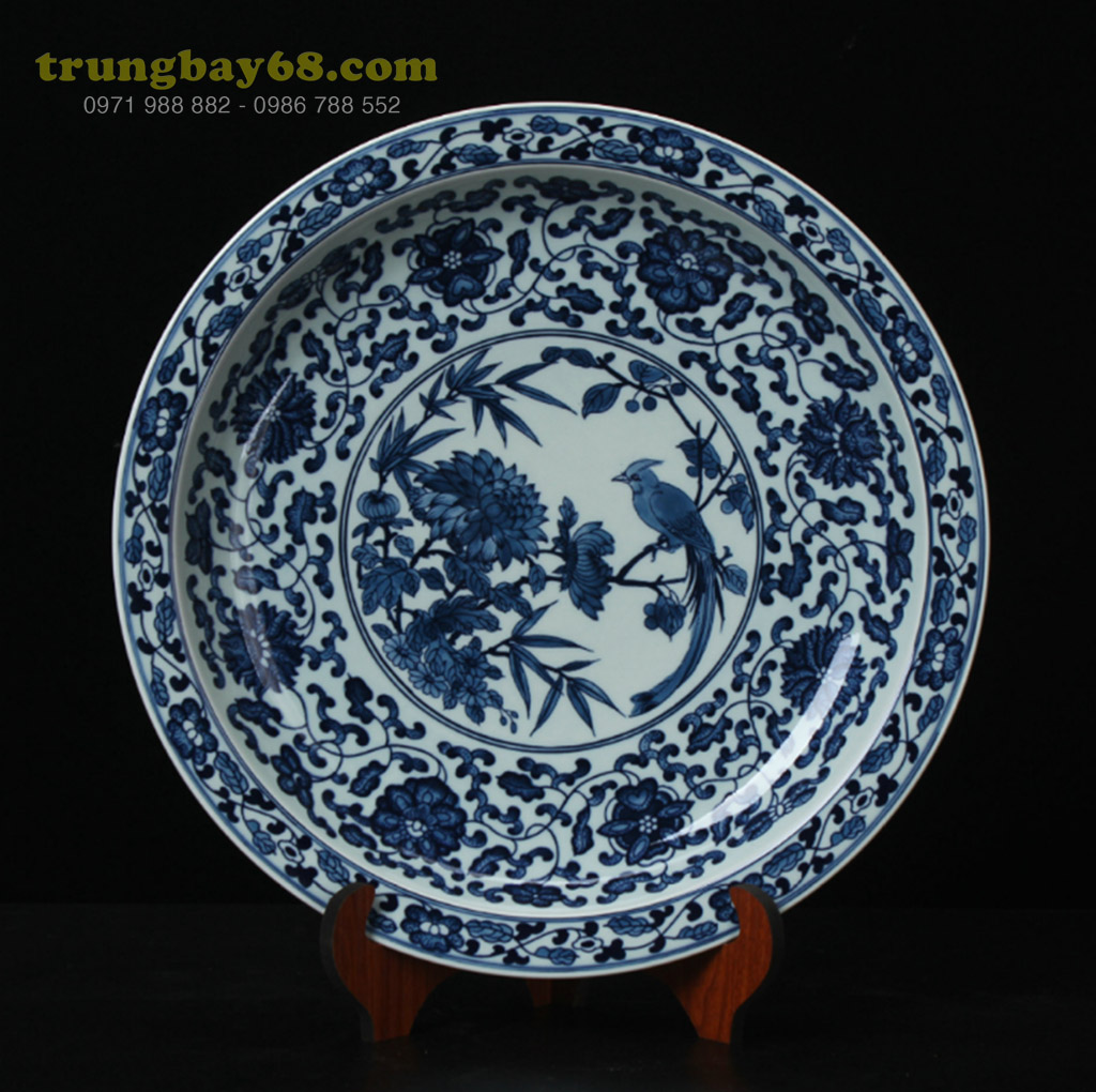 Dĩa họa tiết cổ trang trí phong thủy văn phòng, phòng khách DC-11