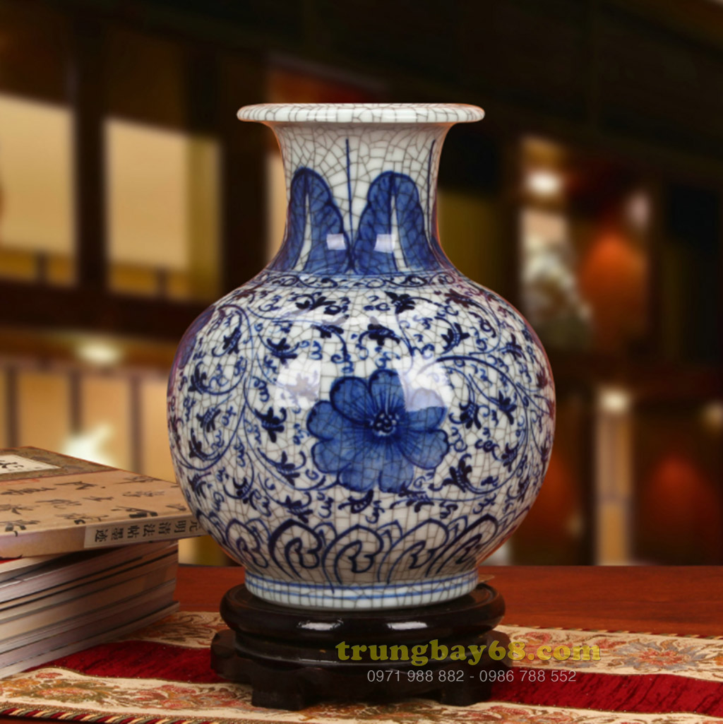 Bình gốm sứ cảnh đức - giang tây trang trí phong thủy văn phòng, phòng khách tb-166