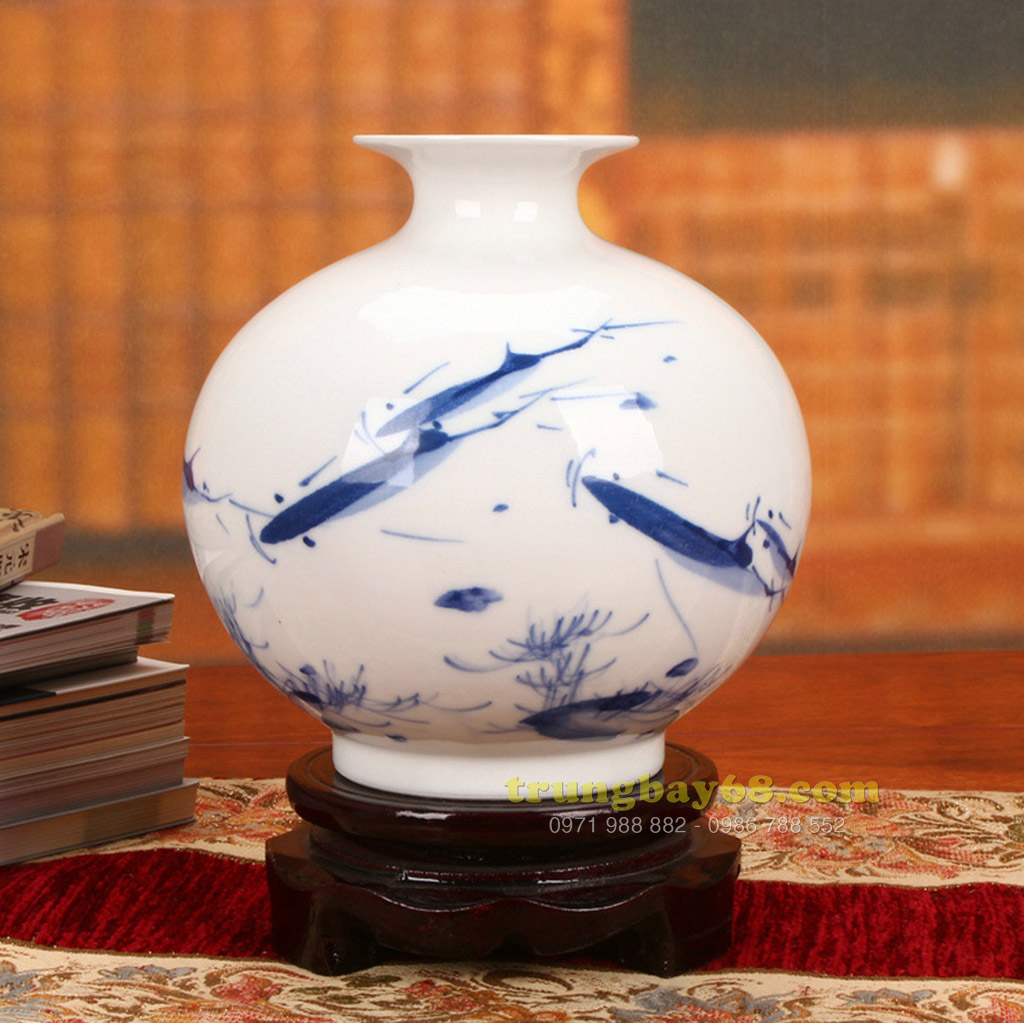 Bình gốm sứ cảnh đức - giang tây trang trí phong thủy văn phòng, phòng khách BPT-012