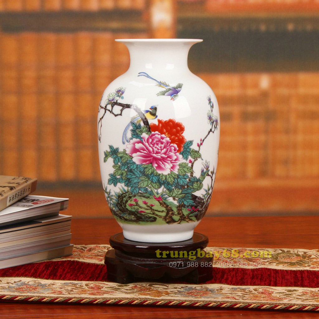 Bình gốm sứ cảnh đức - giang tây trang trí phong thủy văn phòng, phòng khách BPT-006