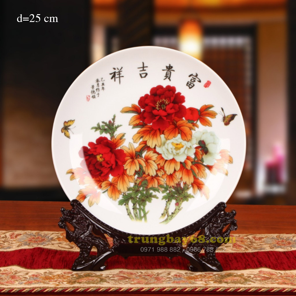 Dĩa trang trí phong thủy văn phòng phòng khách tb-082