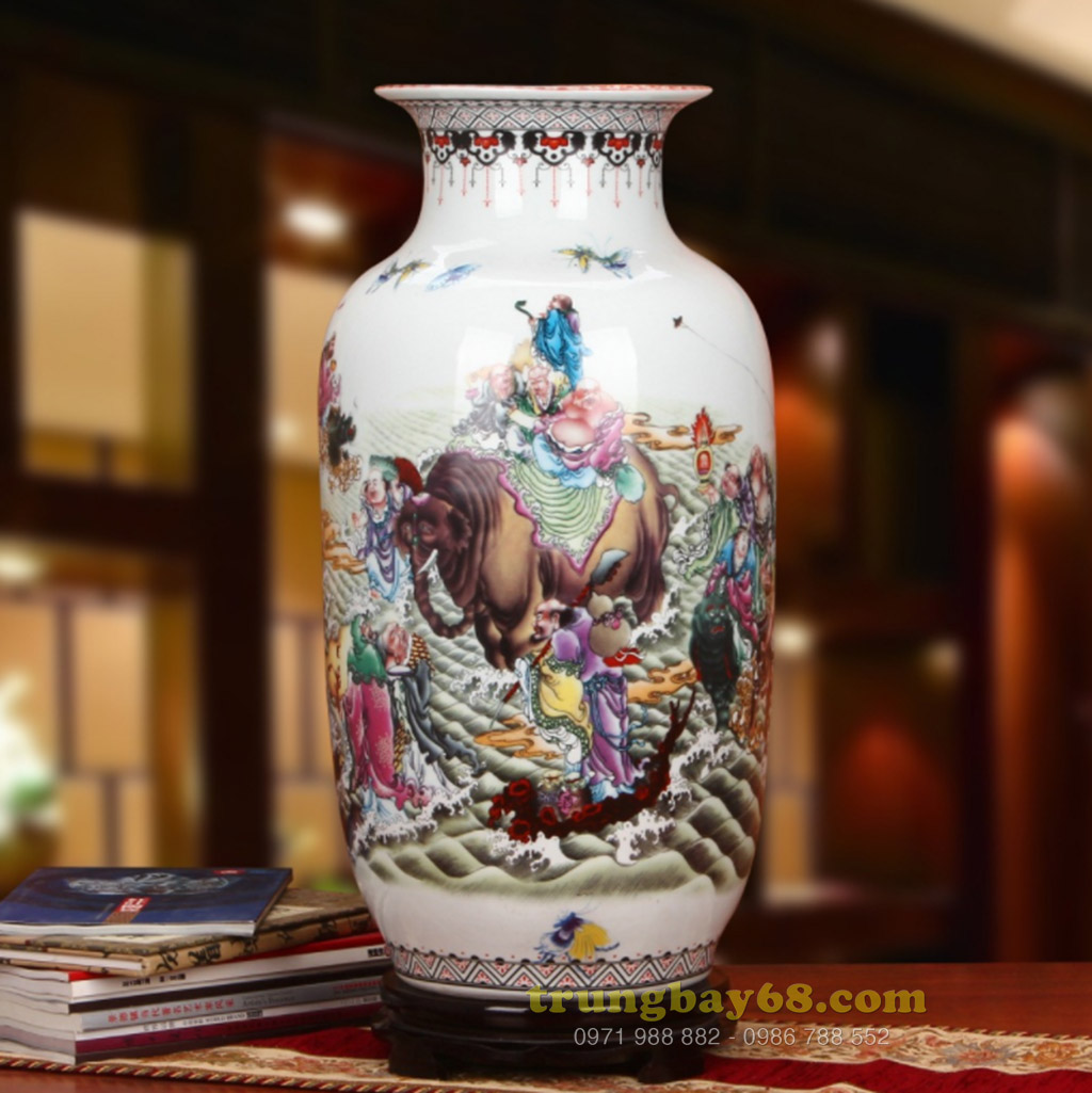 Bình gốm sứ cảnh đức - giang tây trang trí phong thủy văn phòng, phòng khách BPT-063