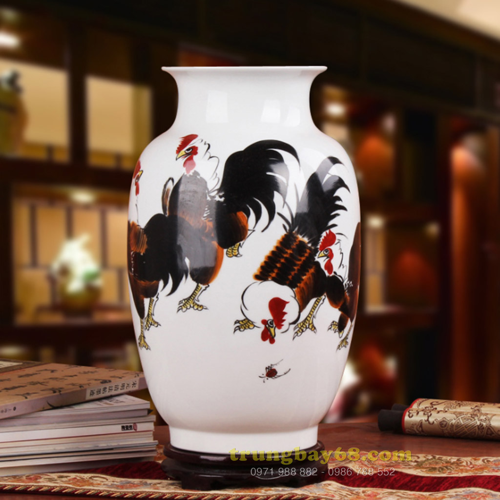 Bình gốm sứ cảnh đức - giang tây trang trí phong thủy văn phòng, phòng khách BPT-054