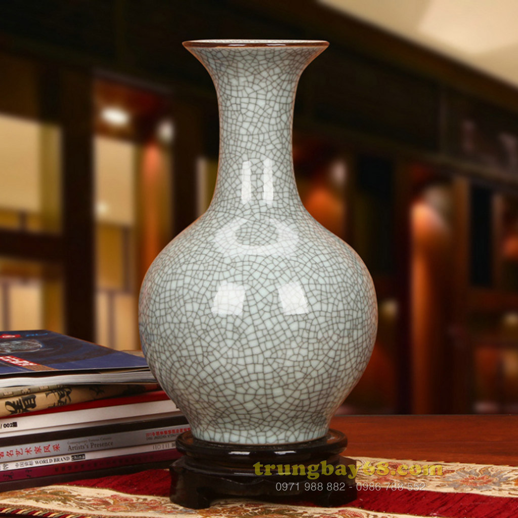 Bình gốm sứ cảnh đức - giang tây trang trí phong thủy văn phòng, phòng khách tb-129