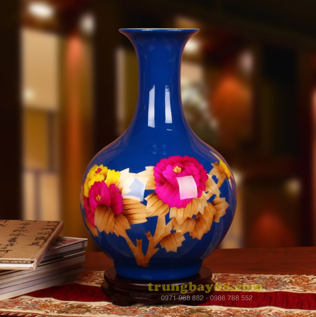 Bình gốm sứ cảnh đức - giang tây trang trí phong thủy văn phòng, phòng khách tb-193