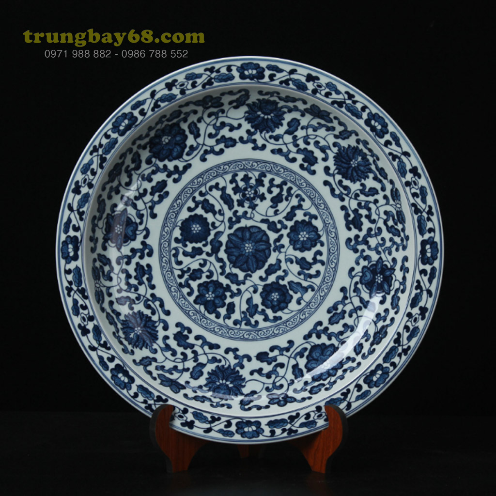 Dĩa họa tiết cổ trang trí phong thủy văn phòng, phòng khách DC-10