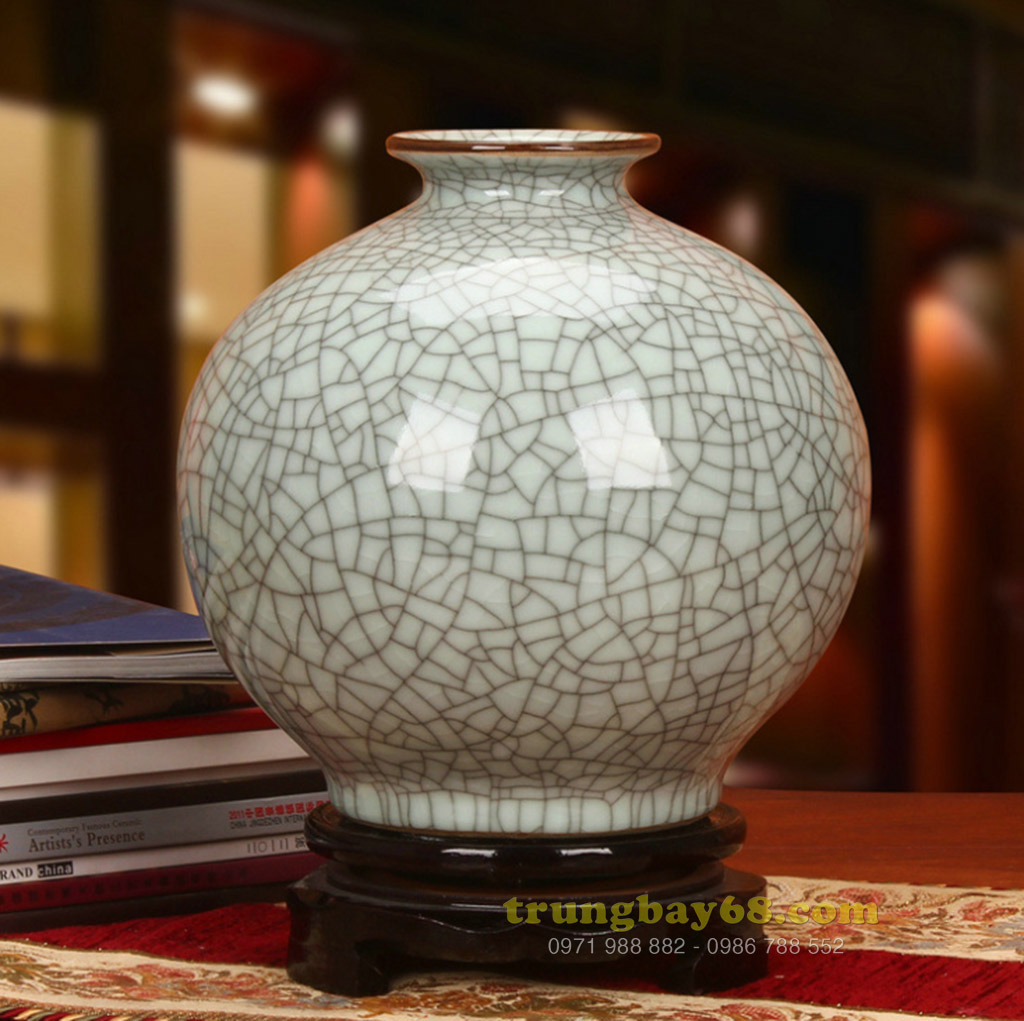 Bình gốm sứ cảnh đức - giang tây trang trí phong thủy văn phòng, phòng khách tb-155