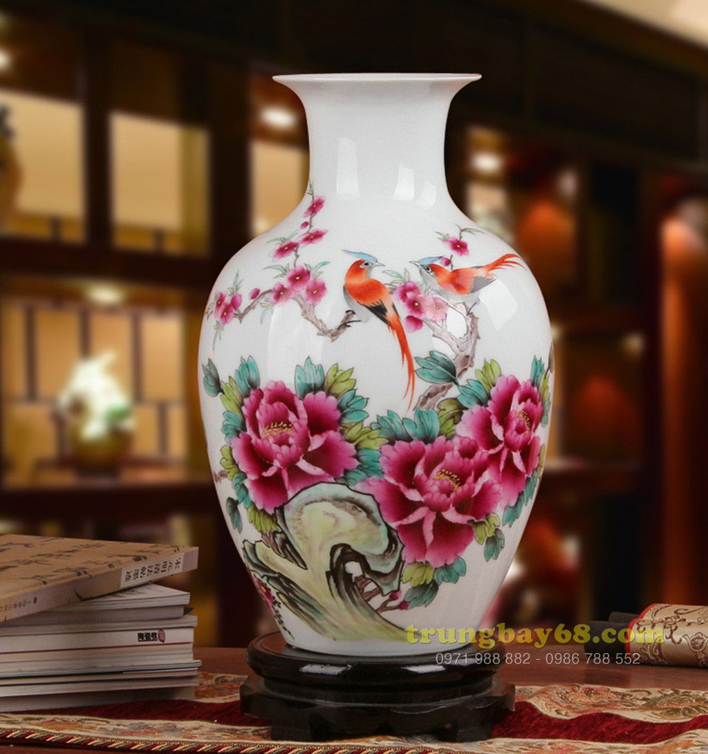 Bình gốm sứ cảnh đức - giang tây trang trí phong thủy văn phòng, phòng khách BPT-023