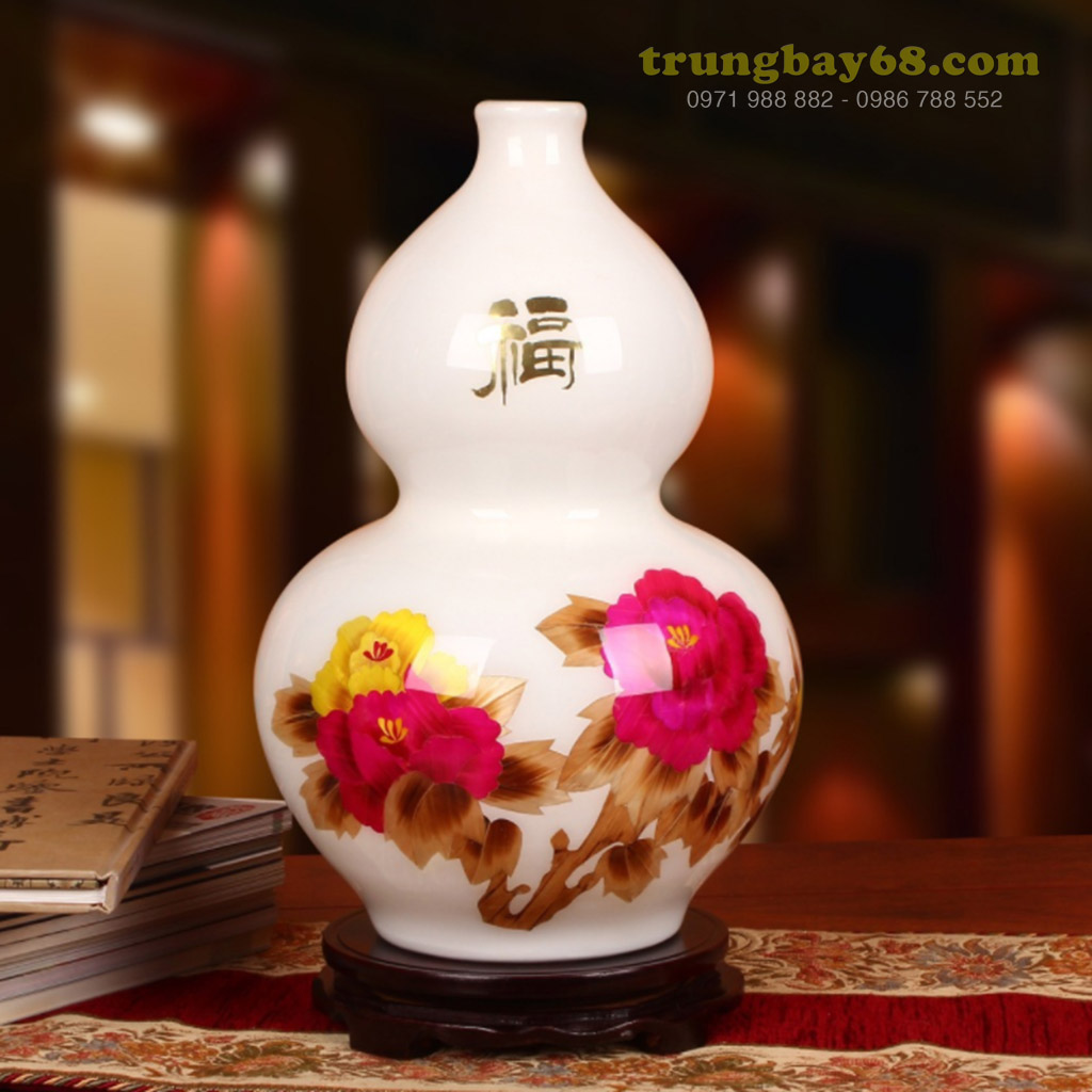Bình gốm sứ cảnh đức - giang tây trang trí phong thủy văn phòng, phòng khách tb-179