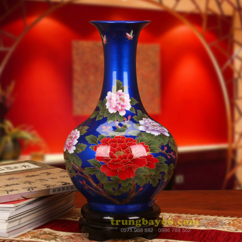Bình gốm sứ cảnh đức - giang tây trang trí phong thủy văn phòng, phòng khách tb-194