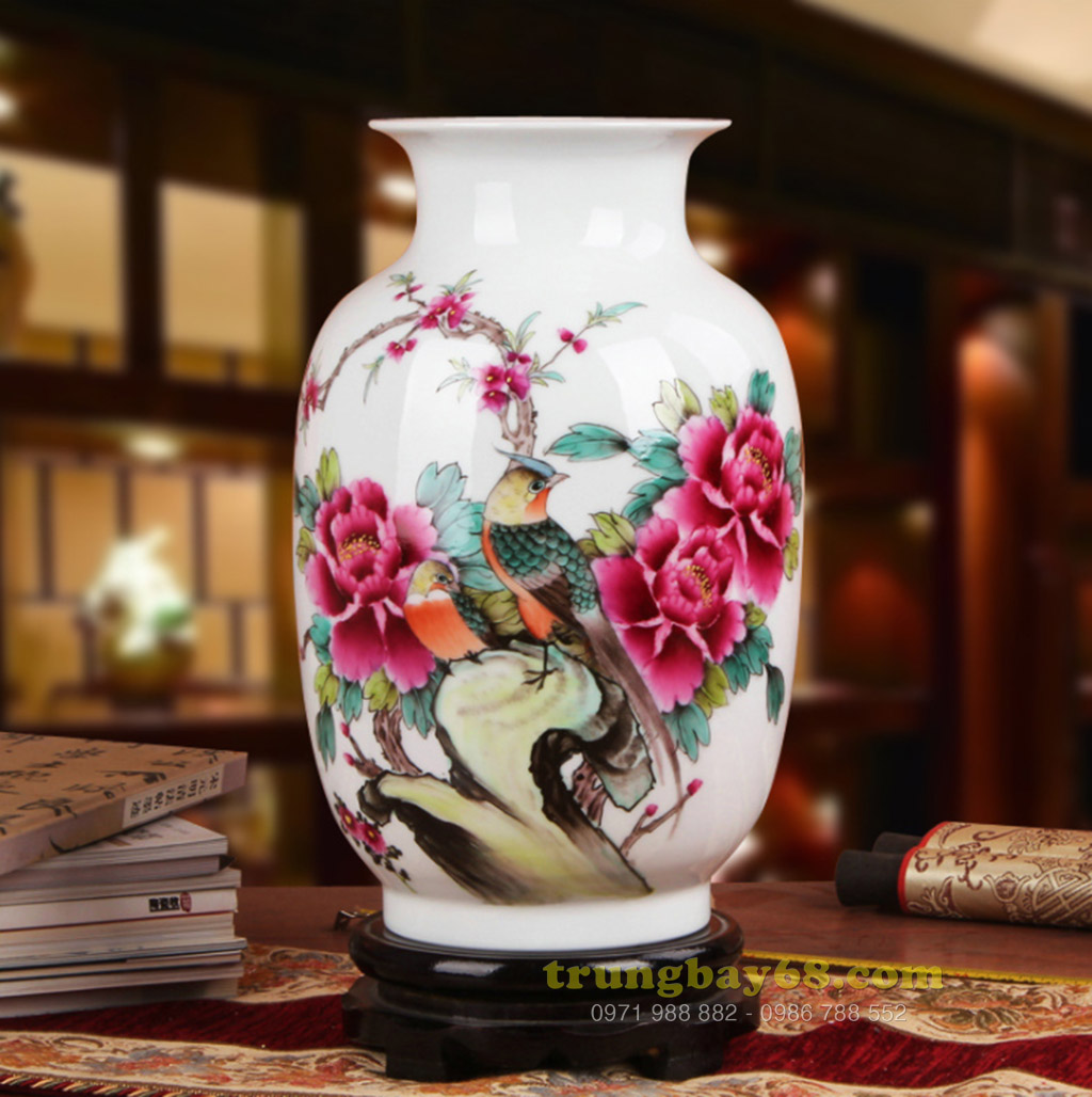 Bình gốm sứ cảnh đức - giang tây trang trí phong thủy văn phòng, phòng khách BPT-036