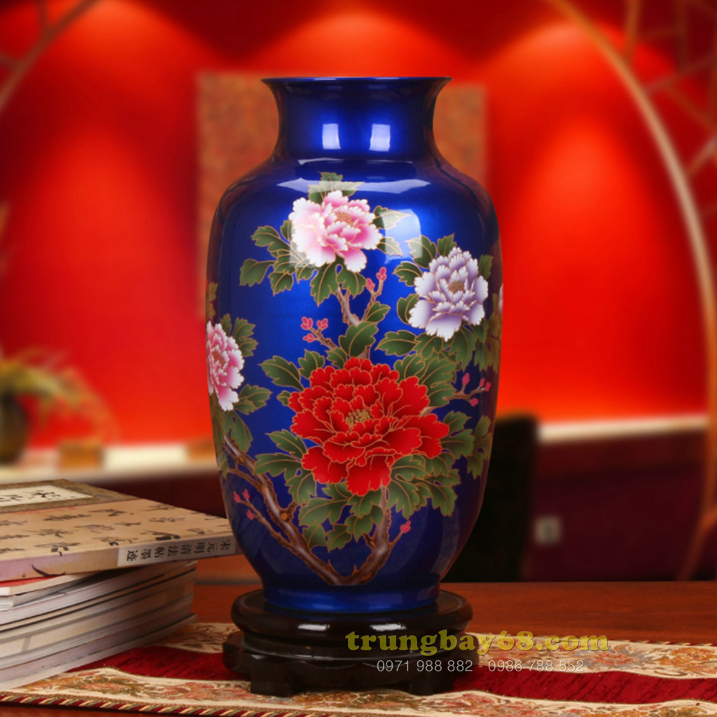 Bình gốm sứ cảnh đức - giang tây trang trí phong thủy văn phòng, phòng khách tb-182
