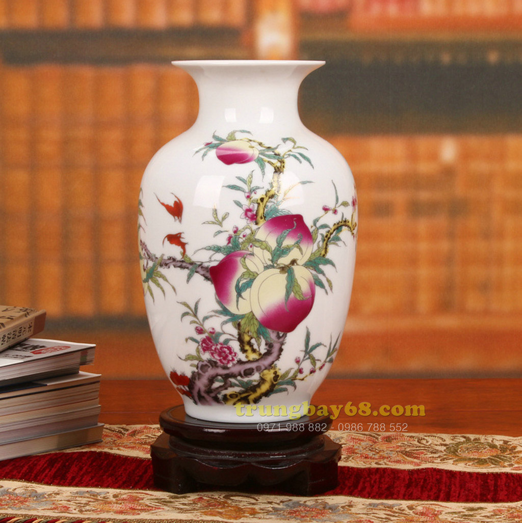 Bình gốm sứ cảnh đức - giang tây trang trí phong thủy văn phòng, phòng khách BPT-009