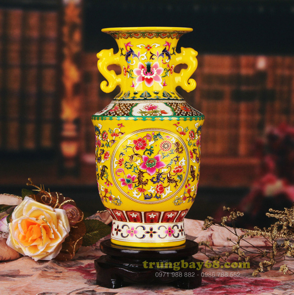 Bình gốm sứ cảnh đức - giang tây trang trí phong thủy văn phòng, phòng khách tb-152