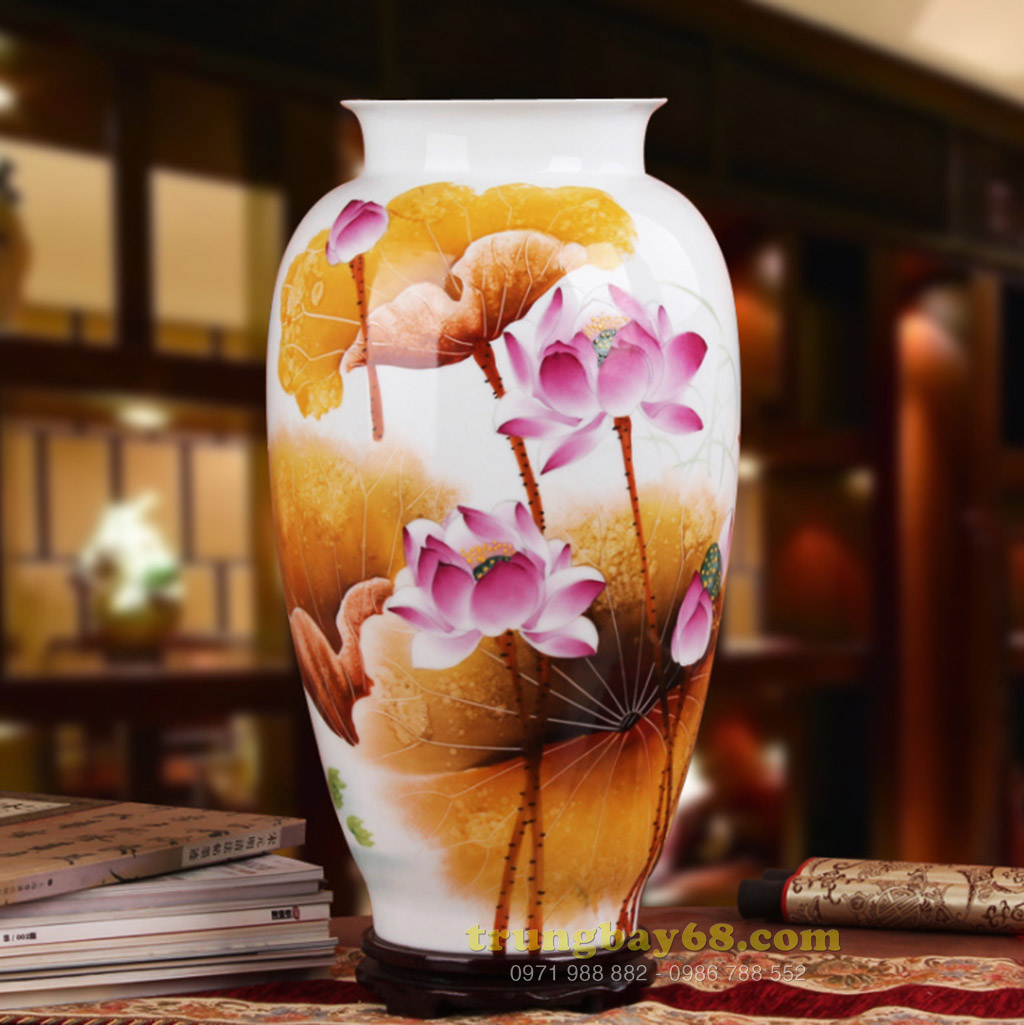 Bình gốm sứ cảnh đức - giang tây trang trí phong thủy văn phòng, phòng khách BPT-038
