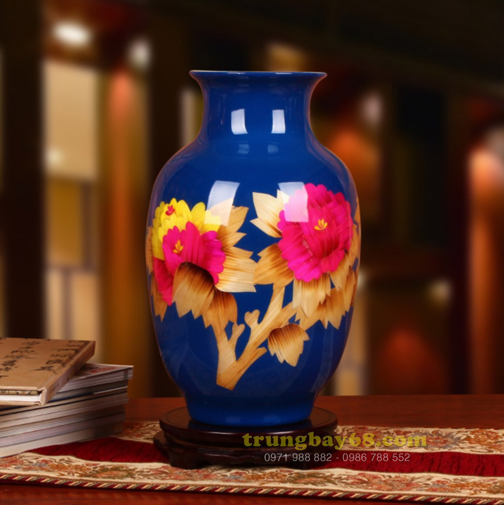 Bình gốm sứ cảnh đức - giang tây trang trí phong thủy văn phòng, phòng khách tb-192