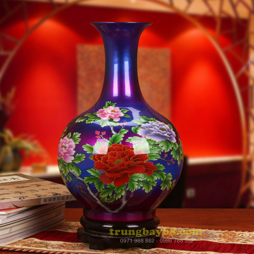 Bình gốm sứ cảnh đức - giang tây trang trí phong thủy văn phòng, phòng khách tb-170