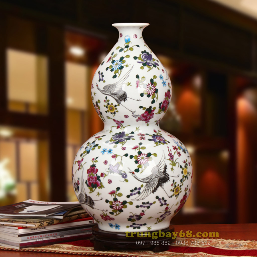 Bình gốm sứ cảnh đức - giang tây trang trí phong thủy văn phòng, phòng khách BPT-046