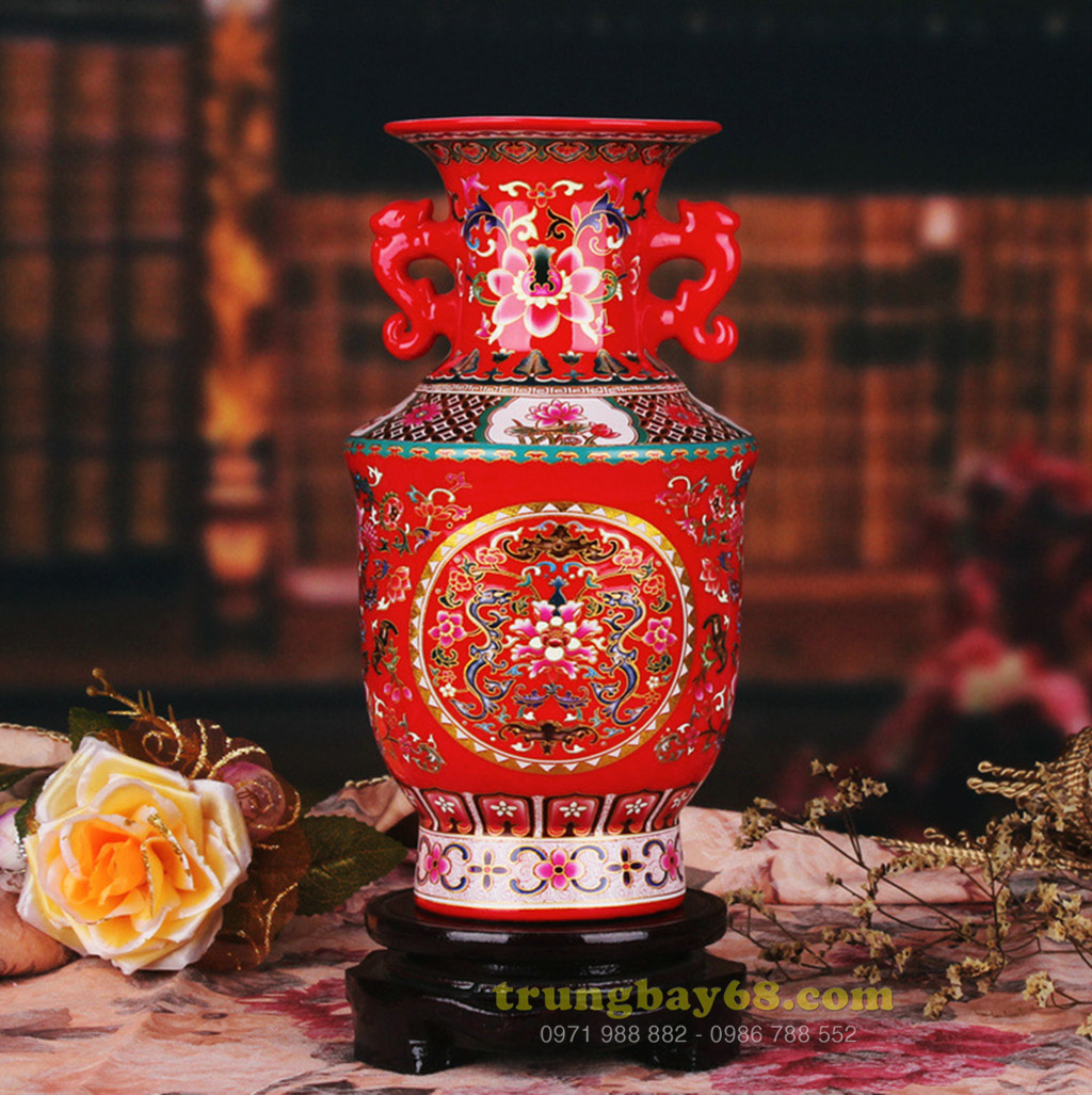 Bình gốm sứ cảnh đức - giang tây trang trí phong thủy văn phòng, phòng khách tb-238