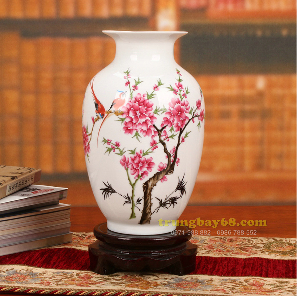 Bình gốm sứ cảnh đức - giang tây trang trí phong thủy văn phòng, phòng khách BPT-002