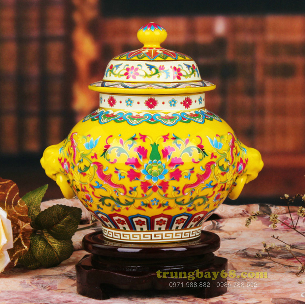 Bình gốm sứ cảnh đức - giang tây trang trí phong thủy văn phòng, phòng khách tb-146
