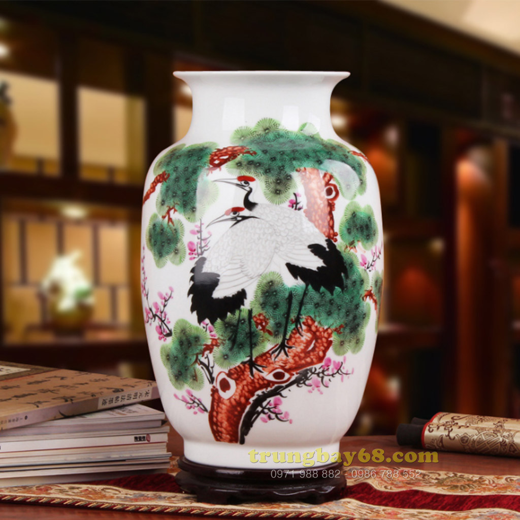 Bình gốm sứ cảnh đức - giang tây trang trí phong thủy văn phòng, phòng khách BPT-057