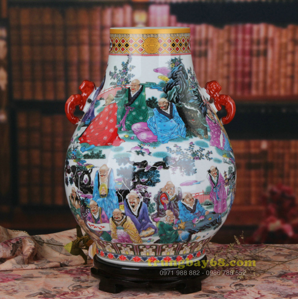 Bình gốm sứ cảnh đức - giang tây trang trí phong thủy văn phòng, phòng khách BPT-026