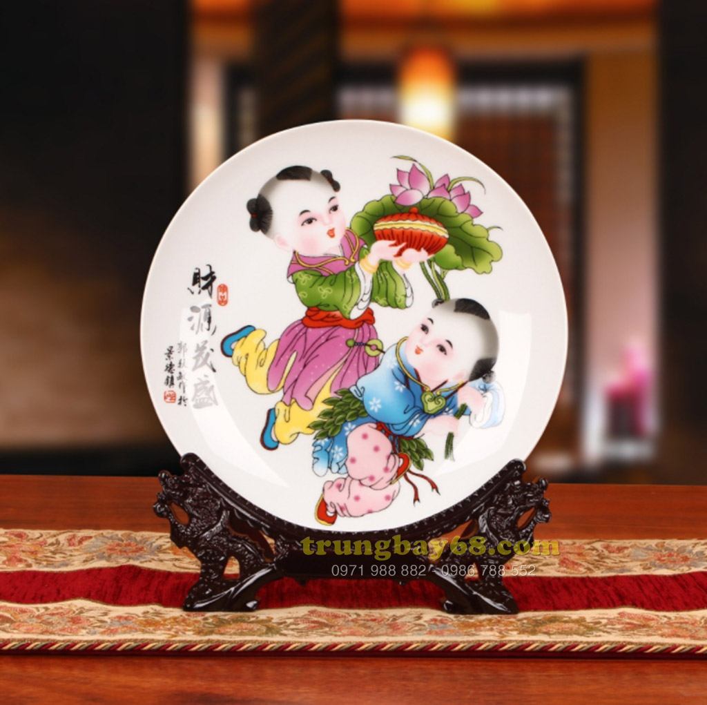 Dĩa trang trí phong thủy văn phòng phòng khách tb-058