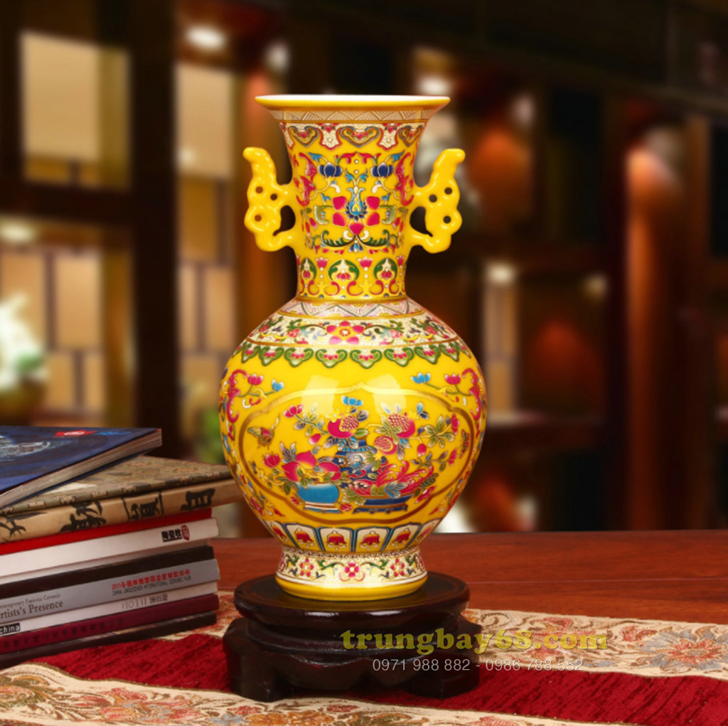 Bình gốm sứ cảnh đức - giang tây trang trí phong thủy văn phòng, phòng khách tb-264