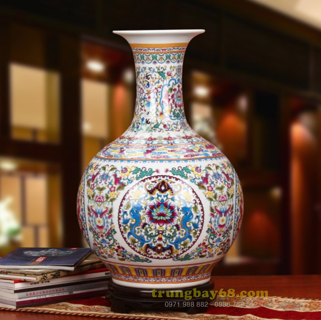 Bình gốm sứ cảnh đức - giang tây trang trí phong thủy văn phòng, phòng khách BPT-044