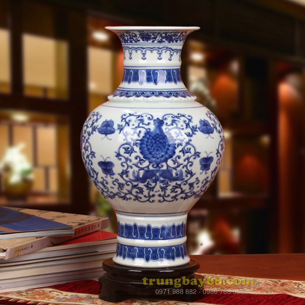 Bình gốm sứ cảnh đức - giang tây trang trí phong thủy văn phòng, phòng khách tb-267