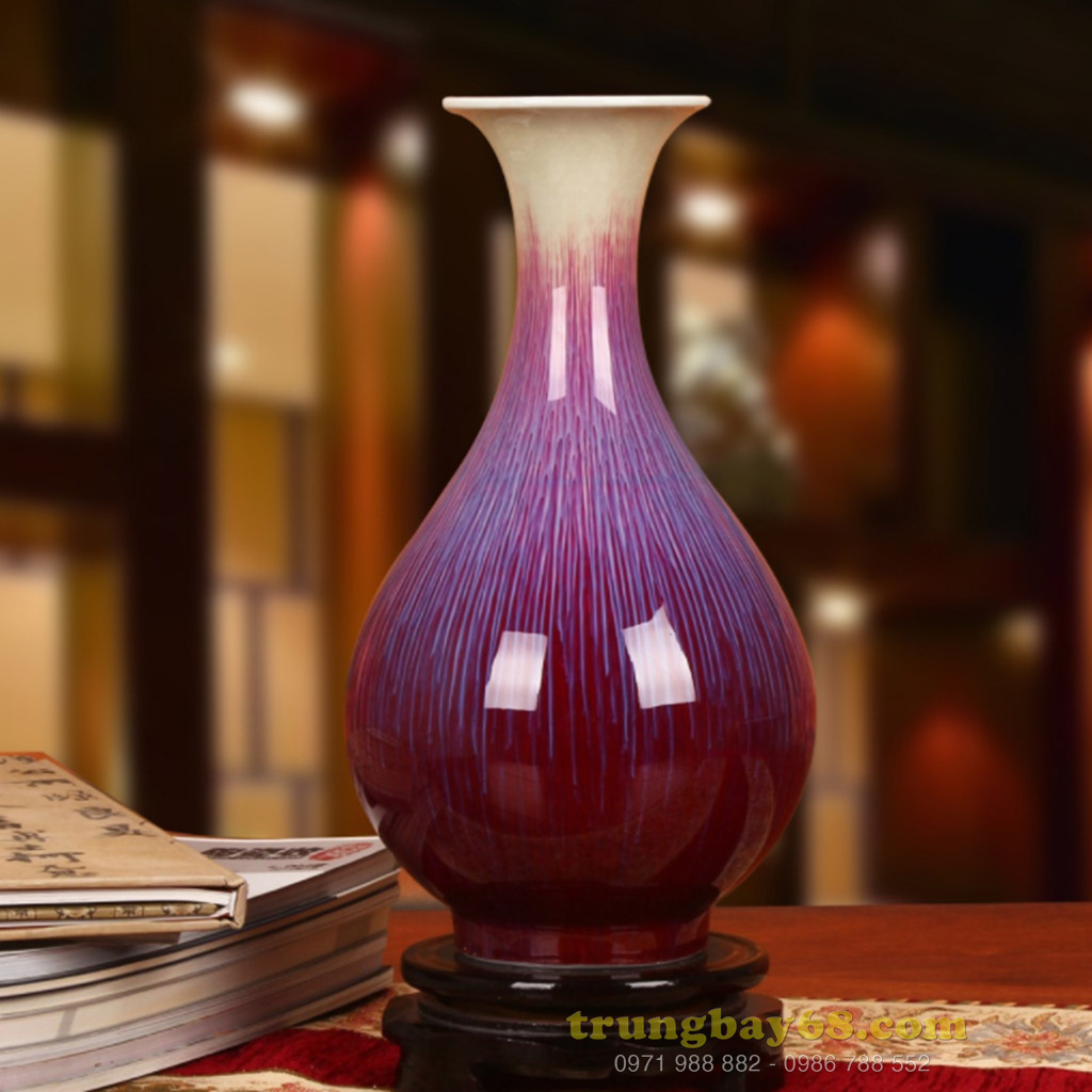 Bình gốm sứ cảnh đức - giang tây trang trí phong thủy văn phòng, phòng khách tb-154