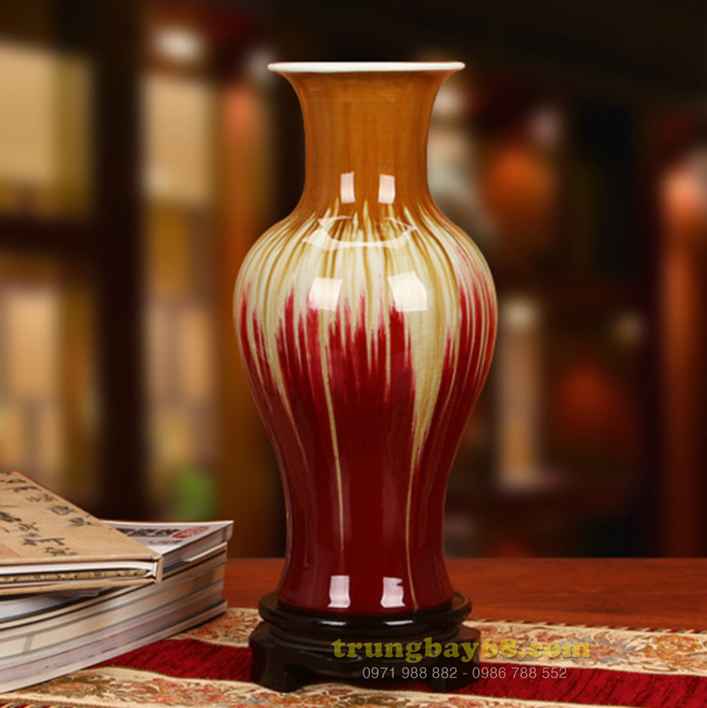 Bình gốm sứ cảnh đức - giang tây trang trí phong thủy văn phòng, phòng khách tb-255