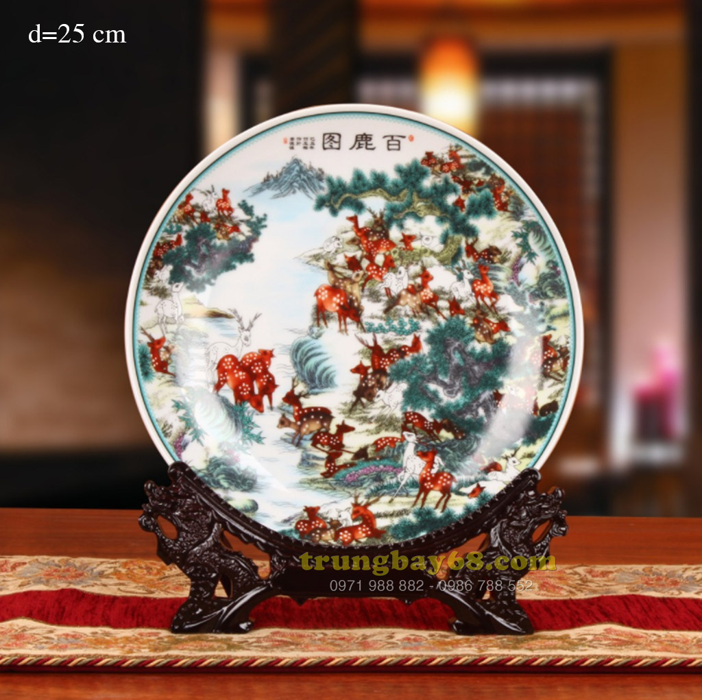 Dĩa trang trí phong thủy văn phòng phòng khách tb-096