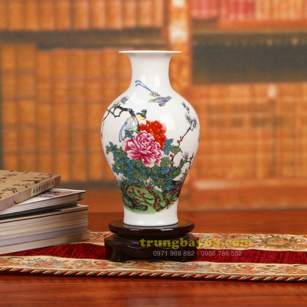 Bình gốm sứ cảnh đức - giang tây trang trí phong thủy văn phòng, phòng khách BPT-007