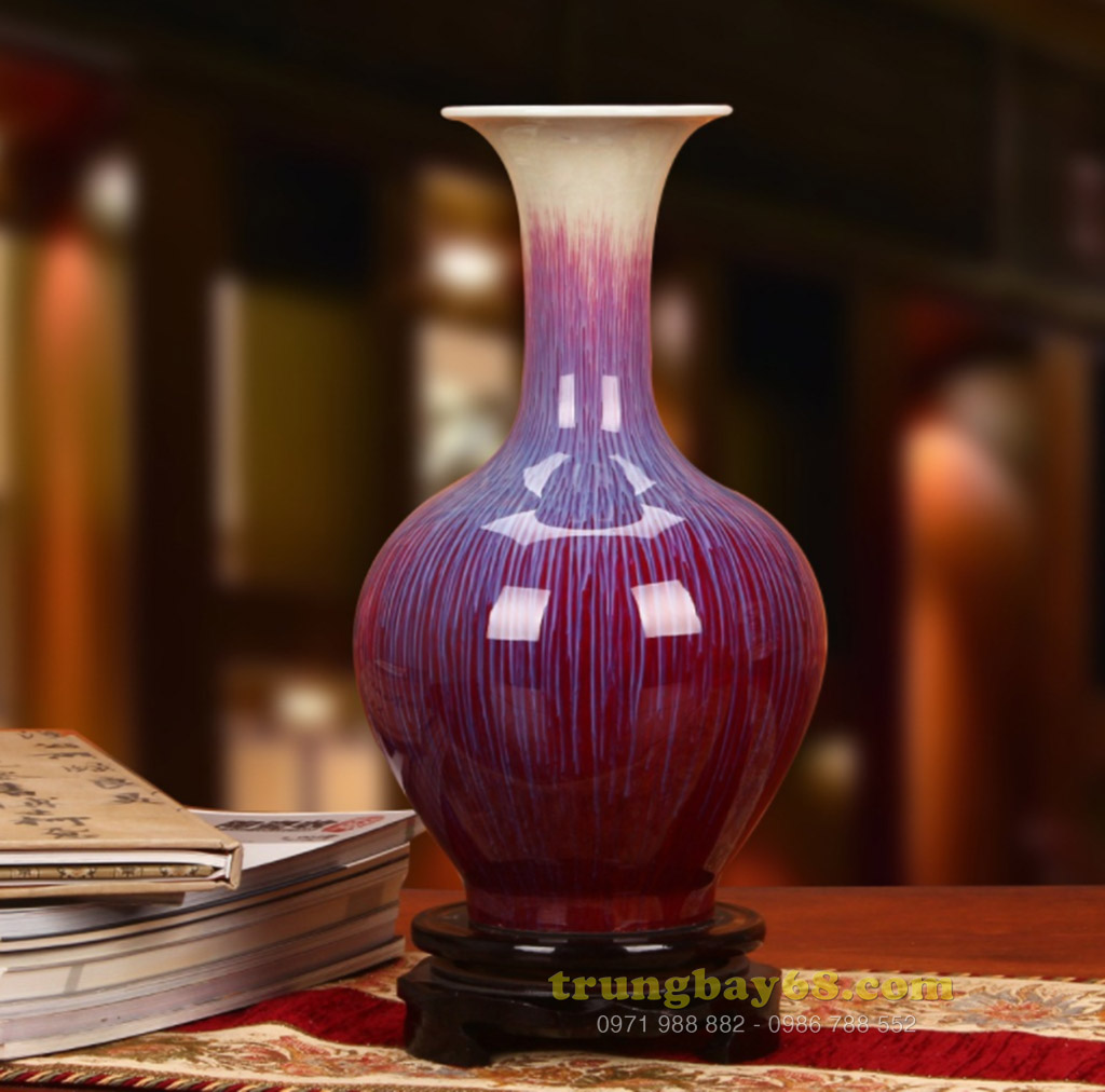 Bình gốm sứ cảnh đức - giang tây trang trí phong thủy văn phòng, phòng khách tb-226