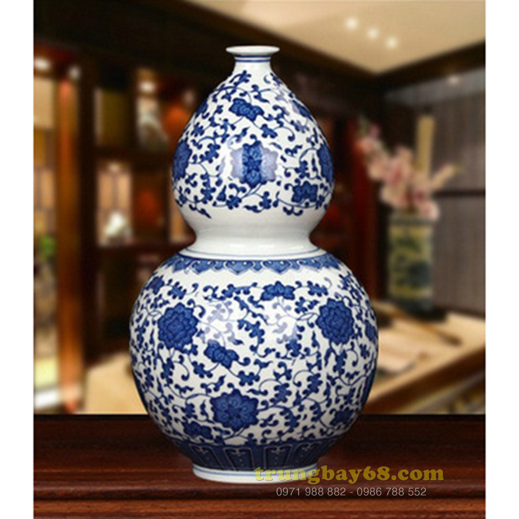 Bình gốm sứ cảnh đức - giang tây trang trí phong thủy văn phòng, phòng khách tb-008