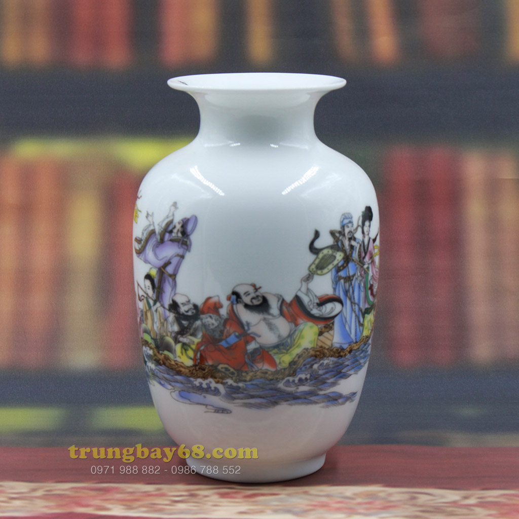 Bình hoa gốm sứ Cảnh Đức - Giang Tây, dùng trang trí cho ngôi nhà của bạn, MS3 ym-qh-04
