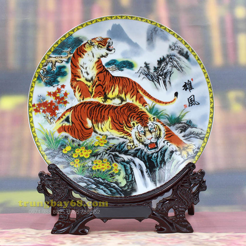 đĩa trang trí phong thủy văn phòng phòng khách D-ym-qh-04(4)