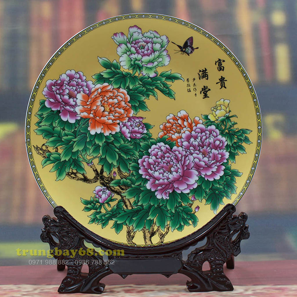 đĩa trang trí phong thủy văn phòng phòng khách D-ym-qh-04(6)