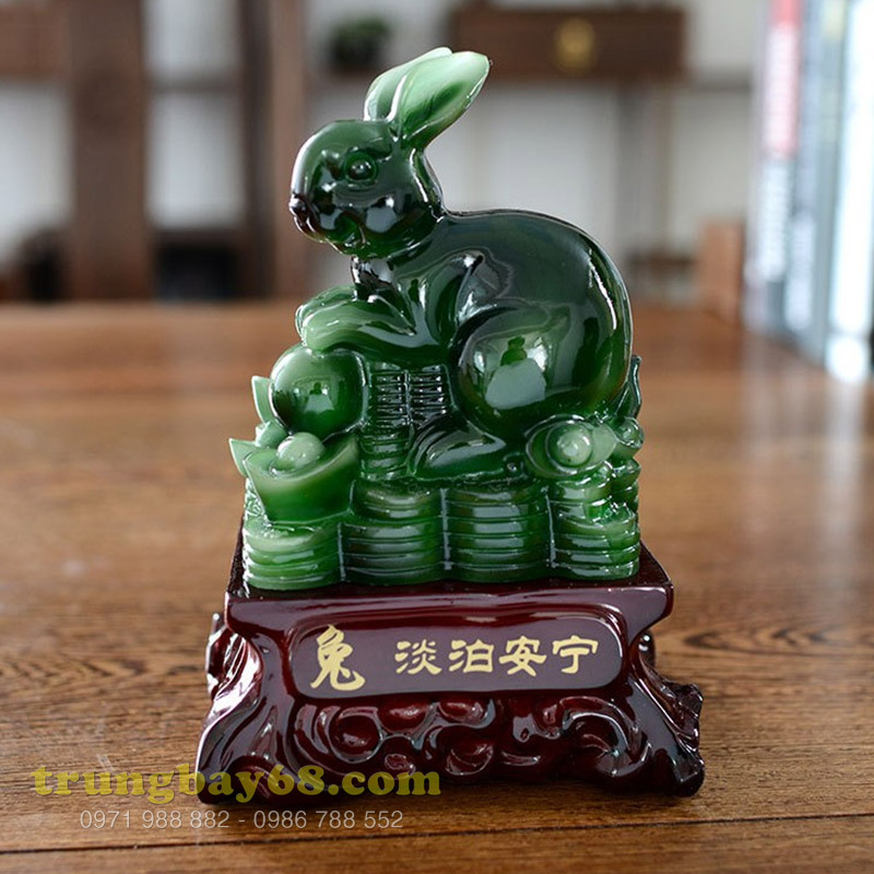 Tượng 12 con giáp màu xanh ngọc, trang trí văn phòng, phòng khách