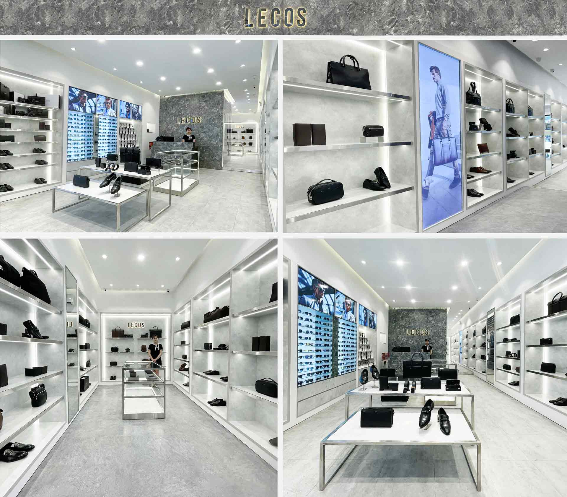 Lecos hiện sở hữu hệ thống hơn 50 showroom trên toàn quốc, với không gian đẳng cấp, sang trọng, hiện đại. Đội ngũ nhân viên chuyên nghiệp, phong cách phục vụ tận tình, chu đáo – mang đến trải nghiệm mua sắm tốt nhất cho khách hàng. Bên cạnh đó, các kênh bán hàng online cũng được Lecos đầu tư bài bản, hỗ trợ giao hàng nhanh chóng, miễn phí – phục vụ đông đảo tín đồ thời trang trên toàn quốc.