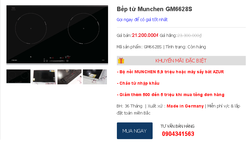 Thông tin bán sản phẩm