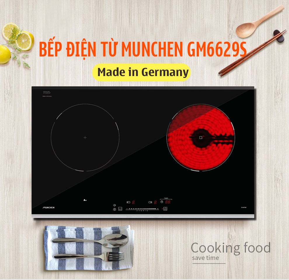 Bếp điện từ Munchen GM6629S thiết kế đẹp