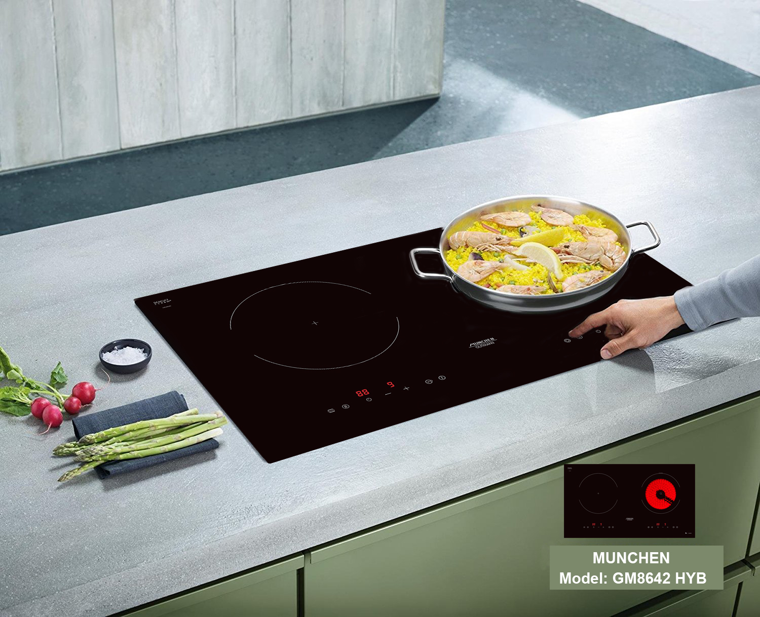 Bếp điện từ Munchen GM 8642 Hyb tính năng