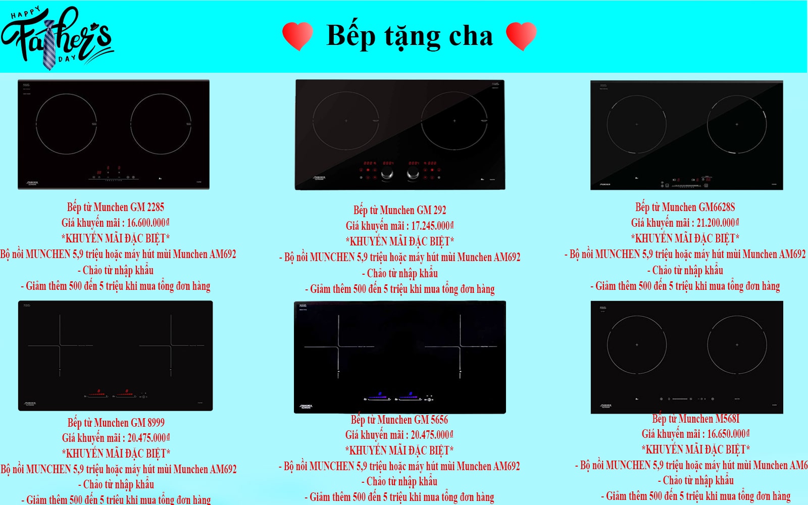 Bếp từ khuyến mãi