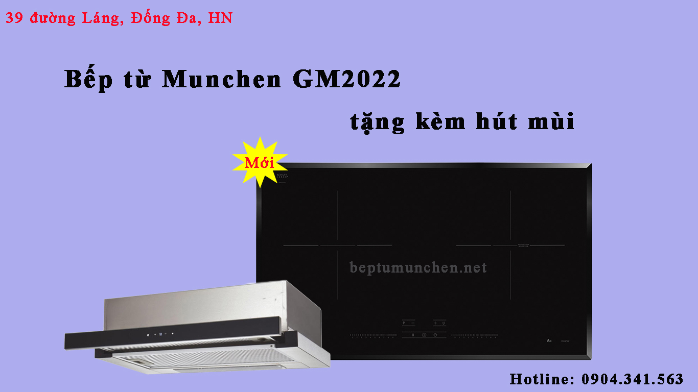 Bếp từ Munchen GM2022 có được tặng kèm hút mùi không?
